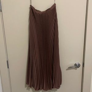 Modern Citizen Brown Pleated Midi Skirt